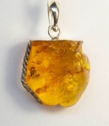 Wisiorek z bursztynem