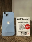 Smartfon Telefon Apple iPhone 14 128GB Blue 100% stan bdb gwarancja
