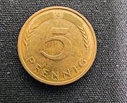 Moneta 5 PFENNIG 1987 Bundesrepunlik Deutschland . G