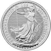 Srebrna moneta bulionowa Britannia 1 oz 1 uncja srebra 999. Czytaj opis