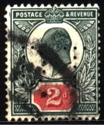 Wielka Brytania 1911 Sc 130b King Edward VII [PERFIN DT]