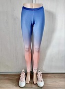 Legginsy damskie Adidas Neo rozmiar XS S M ombre niebiesko-różowe