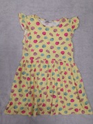 Żółta sukienka w muszle muszelki z falbankami Primark 128 jak nowa