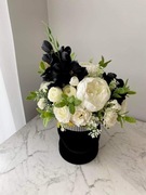 Welurowy czarny flower box