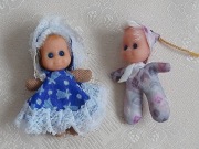 Dwie małe lalki Dziewczynka i Chłopiec do domku dla lalek - Dollhouse