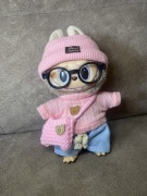 Zestaw dla lalki labubu ubranko sweterek okulary akcesoria dodatki