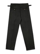 Eleganckie spodnie męskie z bocznymi regulatorami Old Money czarne