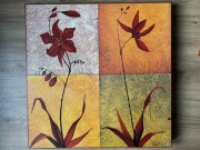 Obraz W Ramie 51 x 51 Cm Kwiaty Stan Idealny