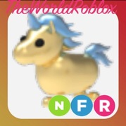 Roblox Adopt Me Golden Unicorn NFR