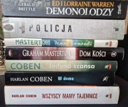 Zestaw książek. Harlan Coben, Masterton i inni.