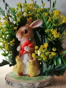 Stroik świąteczny wielkanocny z zajączkiem. Dekoracja świąteczna. Ozdoby. 