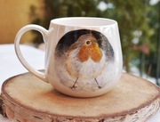 Ręcznie malowany kubek "Rudzik"