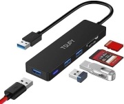 TSUPY Switch Hub USB 3.0 5-w-1 z czytnikami kart – szybki i wydajny