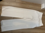Spodnie damskie eleganckie ZARA złamana biel Rozmiar XS