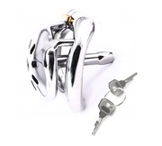 Stalowy Płaski Pas cnoty chastity flat cage Zintegrowany Dilator oring 41mm