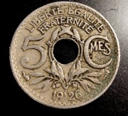 Francja 5 centymów 1926 rok moneta