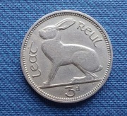 Moneta Irlandia 3 pensy 1961