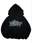 Czarna bluza Retro Vintage Nadruk Opium goth fairy boxy nike adidas 90