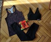 Zestaw top stanik sportowy leginsy Bekkin do ćwiczeń fitness