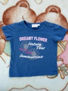 Bluzka z krótkim rękawem Impidimpi 74 - 80 w kwiatki dmuchawce jak nowa