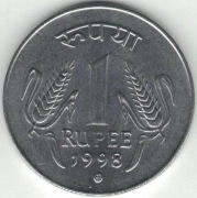 Indie 1 rupia 1998 Mk - 25 mm - Kremnica - nr 2