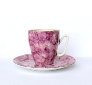 Filiżanka Różowy Marmurek Włocławek Carry PRL Design