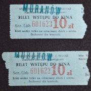 1974 Warszawa, Ministerstwo Kultury i Sztuki, 2x bilet Kino Muranów 10zł