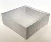 Pudełko ozdobne szare dekoracyjne box tacka szara 22 x 22 x 7.8 cm