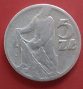 Moneta 5 złotych 1958 r. rybak