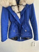 Kurtka parka z futrem naturalnym rozmiar xs Petite
