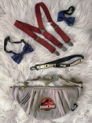 H&M / Reserved Nerka muszki szelki smycz Jurassic Park zestaw