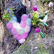 Poduszka serce ozdobna rękodzieło