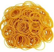 200 szt. Żółte mocne elastyczne gumki.