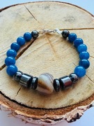 Bransoletka męska wyjątkowa z kamieni naturalnych na prezent amulet 