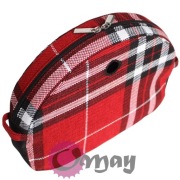 Czarny organizer do Obag MOON LIGHT krata czerwona 2 kieszenie wkład OMAY