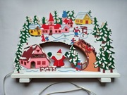 ŚWIECZNIK  Elektryczny  Świąteczny  Adwentowy  DREWNIANY  Made in SWEDEN