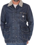 Męska Kurtka Lee Long Loco Sherpa Jeansy Dark Worn jeansowa L88KRDEP S