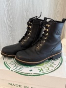 Nowe Buty Panama Jack Skórzane Trapery z Futrem Rozmiar 38