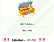 POKÉMON GO POKECOIN - 5.200 POKÉCOINS - AKTUALNE - 100% PEWNOŚCI!