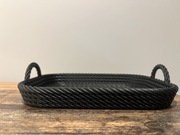 Tacka dekoracyjna | wzór koszyczka wiklinowego