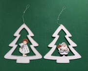 Ozdoby świąteczne Dekoracje na Boże narodzenie Zawieszki -2 szt.  