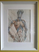 Obraz akwarele tusz grafika