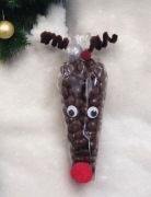 Reniferki na Mikołajki, upominek, prezent, orzeszki/rodzynki w czekoladzie 