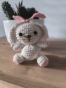 Maskotka handmade króliczek zając na szydełku 