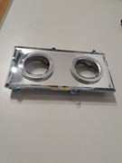 Podwójna Oprawa okrągła led szklana lustrzana