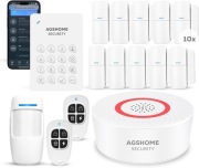 AGSHOME 15-elementowy bezprzewodowy system alarmowy do domu z Wi-Fi 