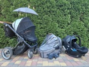 Wózek Mutsy Evo 2w1 z akcesoriami+fotelik CYBEX