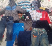 Paka ubrań dla chłopca, około 100 ubrań, rozmiar od 68/74 - 92