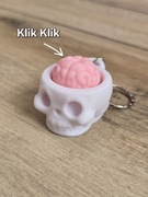 Breloczek Klik Klik Clicker Czaszka 3d - Brelok Druk3d fidget Keychain