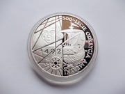 200000 zł 1992, 500 lecie odkrycia Ameryki, Ag 999, uncja 31,1g.